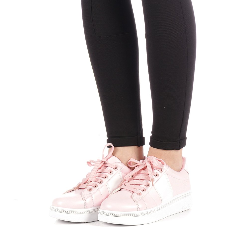 Pantofi sport dama Alliance roz cu alb, 3 - Kalapod.net